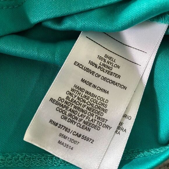 Laundry by Shelli Segal 6 Green Lace Dress Cocktail Party Short Sleeve Small - Picture 9 of 9